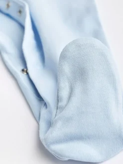 Next Blue/White 5 Pack Baby Sleepsuits (0-2yrs)^BOY Nightwear|Nightwear