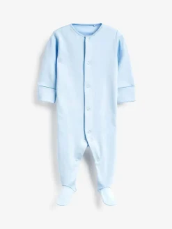 Next Blue/White 5 Pack Baby Sleepsuits (0-2yrs)^BOY Nightwear|Nightwear