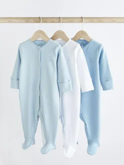 Next 3 Pack Baby Sleepsuits (0-2yrs)^BOY Multipacks|Nightwear