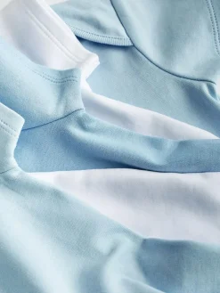 Sale Next Blue/White 5 Pack Plain Baby Bodysuits