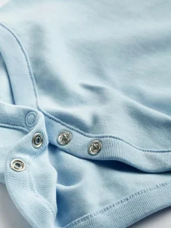 Sale Next Blue/White 5 Pack Plain Baby Bodysuits