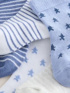 Best Next Blue/White Baby Socks 5 Pack (0mths-2yrs)
