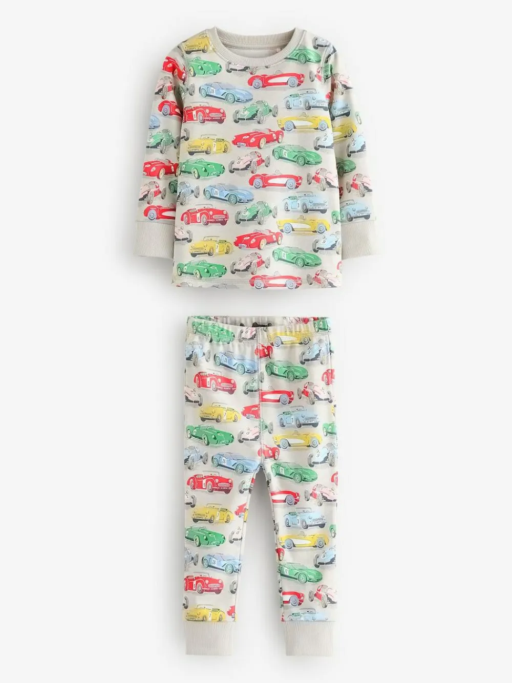 Hot Next Blue/White Cars Snuggle Pyjamas 3 Pack