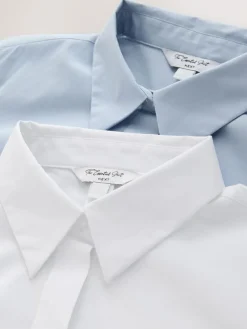 Next Fitted Stretch Essential Long Sleeve Shirts 2 Pack^Women Tops & T-Shirts|Blouses & Shirts