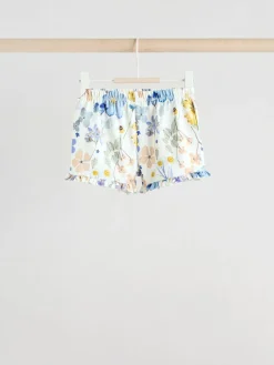 Next Blue/White Floral Baby Frill T-Shirt and Shorts Set 6 Piece (0mths-2yrs)^ Shorts|Tops