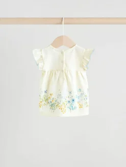 Next Blue/White Floral Baby Frill T-Shirt and Shorts Set 6 Piece (0mths-2yrs)^ Shorts|Tops