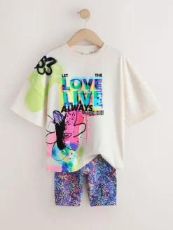 Next T-Shirt and Cycle Shorts Set (3-16yrs)^ Sets & Coords|Shorts & Skirts