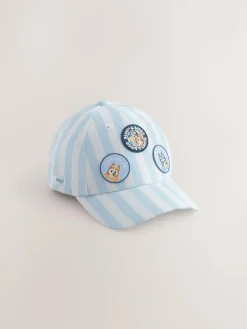 Next Blue/White Stripe Bluey Baseball 100% Cotton Cap (1-10yrs)