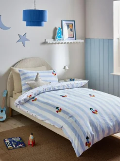 Next Blue/White Tufted Rocket Duvet Cover and Pillowcase Set