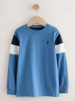 Next Long Sleeve Colourblock T-Shirts 3 Pack (3-16yrs)^BOY Tops|T-Shirts