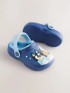 Next Bluey Navy Lined Slipper Clogs^BOY Nightwear