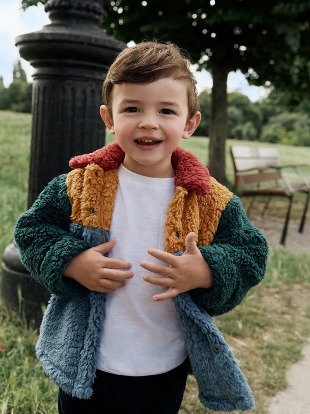 Next Borg Fleece Shacket (3mths-7yrs)^BOY Baby Winter Clothing|Sweatshirts & Hoodies