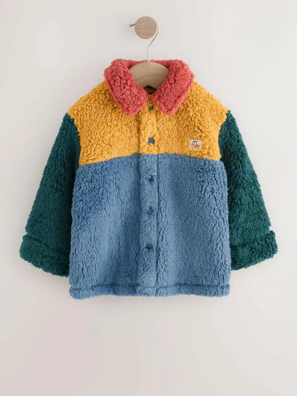 Next Borg Fleece Shacket (3mths-7yrs)^BOY Baby Winter Clothing|Sweatshirts & Hoodies