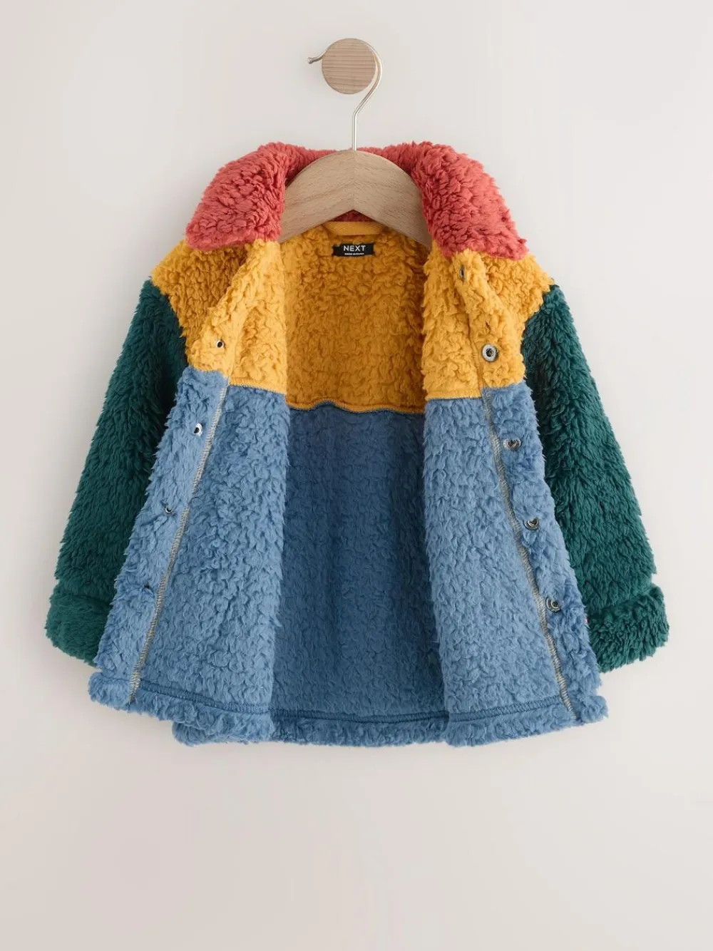 Next Borg Fleece Shacket (3mths-7yrs)^BOY Baby Winter Clothing|Sweatshirts & Hoodies