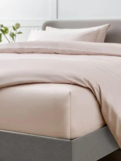 Next Blush Pink Collection Luxe 400 Thread Count Egyptian Deep Fitted Cotton Sateen Sheet^ Bedsheets & Pillow Cases