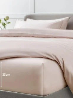Next Blush Pink Collection Luxe 400 Thread Count Egyptian Deep Fitted Cotton Sateen Sheet^ Bedsheets & Pillow Cases
