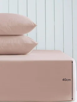 Discount Next Blush Pink Cotton Rich Extra Deep Fitted Bed Sheet