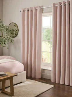 Next Cotton Sateen Blackout Thermal Eyelet Curtains^ Curtains & Blinds