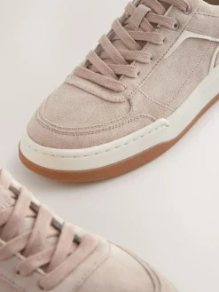 Discount Next Blush Pink Forever Comfort® Panelled Retro Lace-Up Trainers