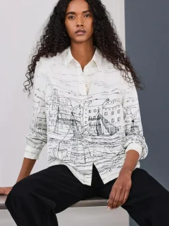 Discount Next Long Sleeve Shirt Boat Print