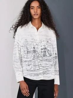 Discount Next Long Sleeve Shirt Boat Print