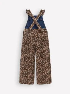 Boden Animal Leopard Frill Dungarees^ Rompers & Overalls|Jumpsuits & Playsuits