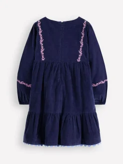 Best Boden Clover Blouson Cord Dress Blue