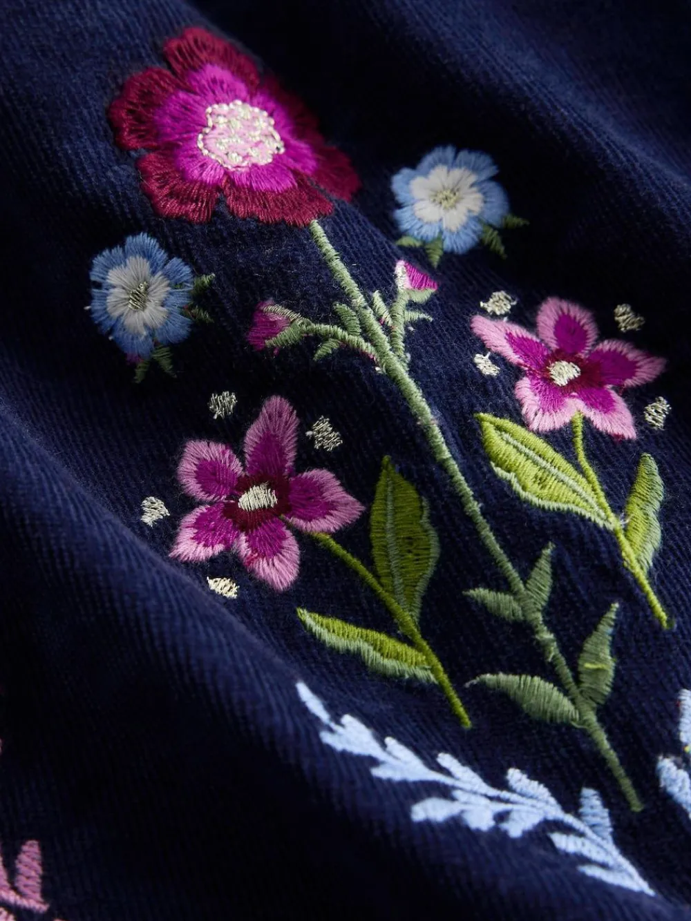 Best Boden Clover Blouson Cord Dress Blue