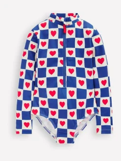 Clearance Boden Long Sleeve Swimsuit Blue