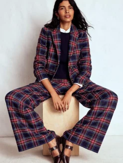 New Boden Blue Stamford Wool-Blend Check Blazer