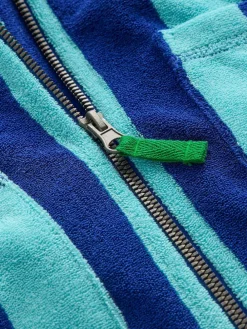 Boden Blue Towelling Zip-up Throw-on Cover Up^ Swimwear