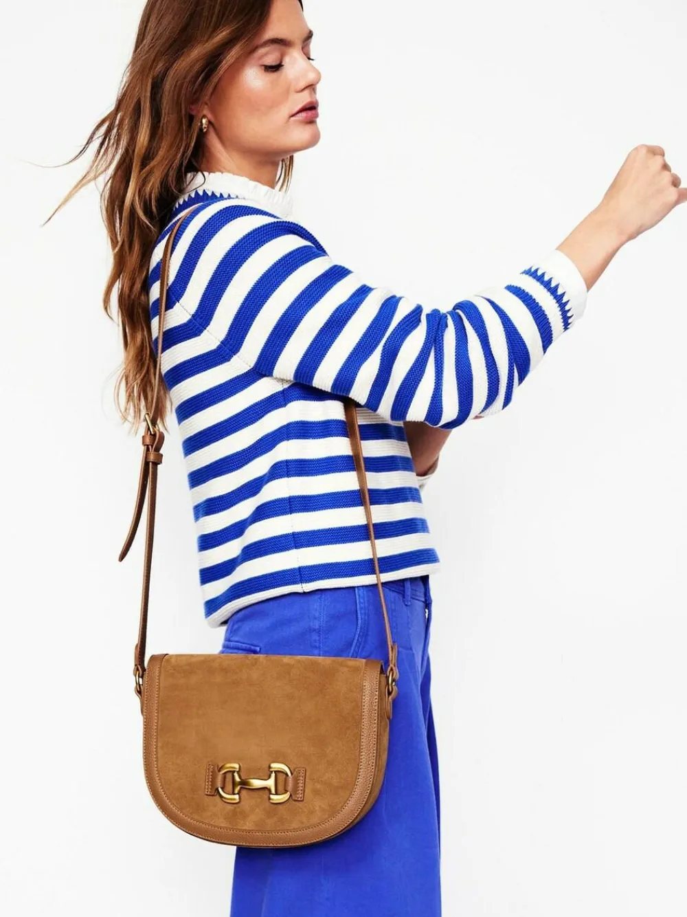 Boden Brown Snaffle Leather Satchel Brown Bag^Women Bags