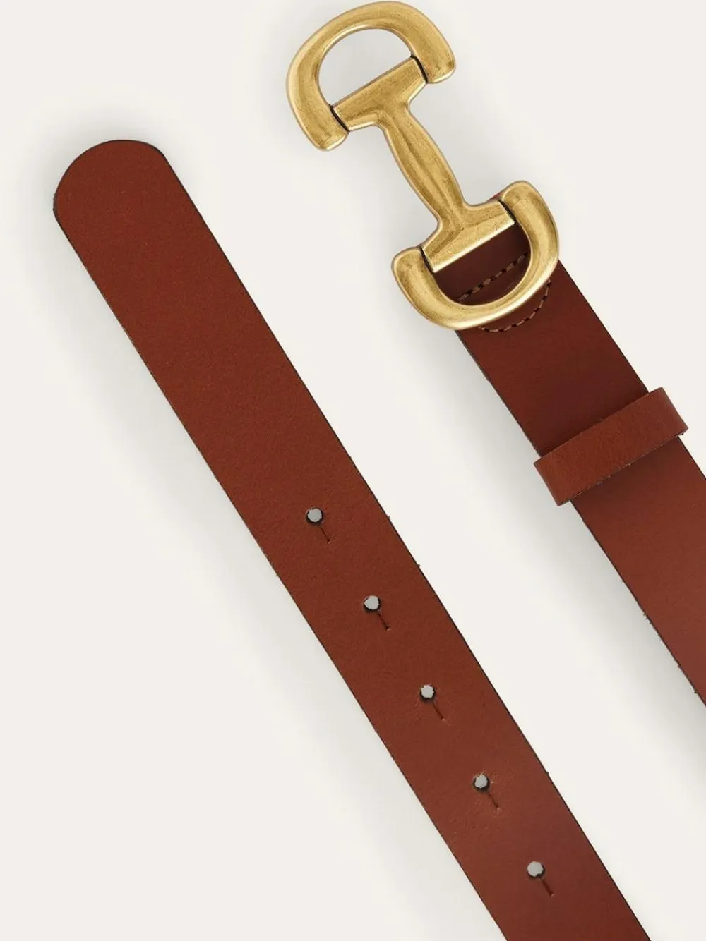 Discount Boden Snaffle-Trim Leather Belt Brown