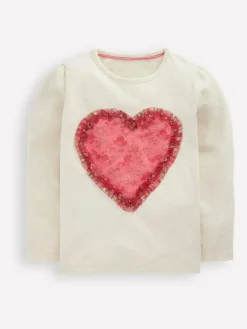 Boden Cream Puff Sleeve Applique T-Shirt^ T-Shirts