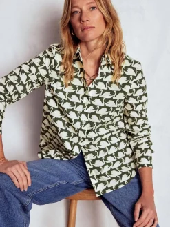 Sale Boden Sienna Cotton Shirt Green