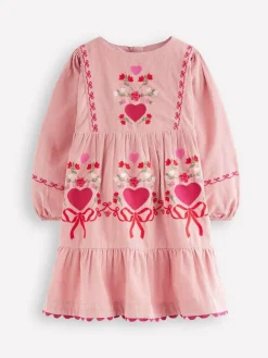 Sale Boden Clover Blouson Cord Dress Pink
