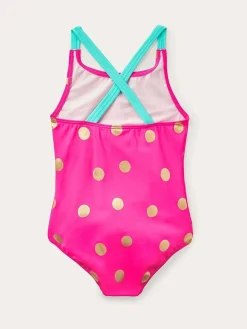 Boden Pink Cross Back Printed Swimsuit^ Swimwear|Swimwear