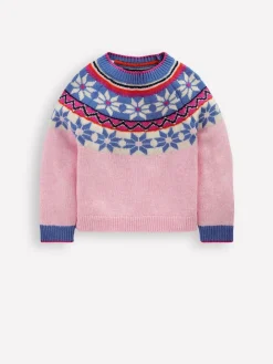 Sale Boden Pink Eleanor Fair Isle Jumper