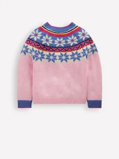 Sale Boden Pink Eleanor Fair Isle Jumper
