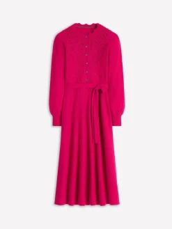Boden Pink Lace Insert Knitted Midi Dress^Women Midi Dresses