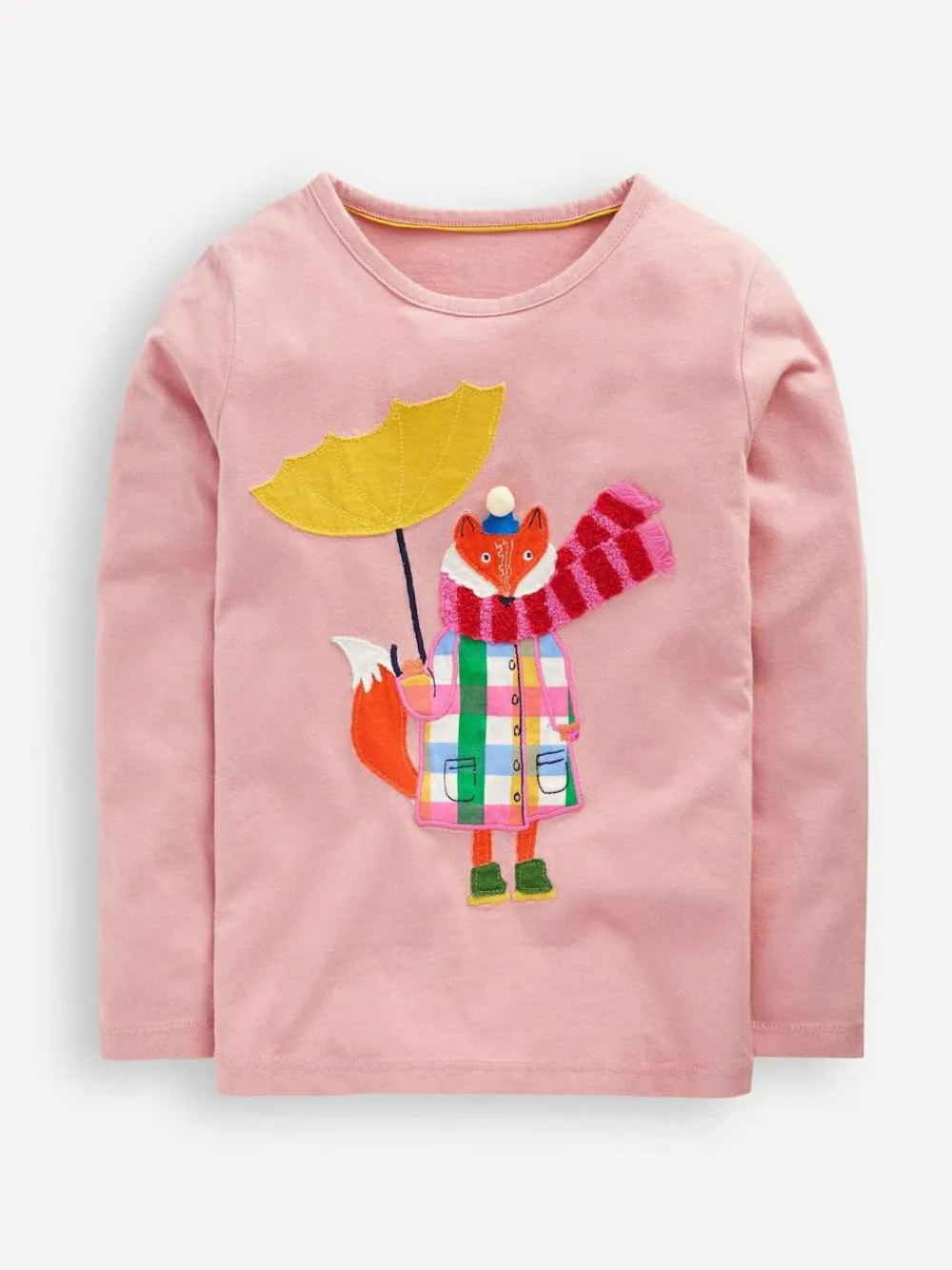 Discount Boden Pink Long Sleeve Appliqué T-Shirt