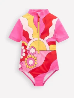 Boden Pink Short Sleeve Swimsuit^ Swimwear|Swimwear