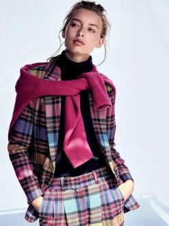 New Boden Red Woodbridge Check Blazer