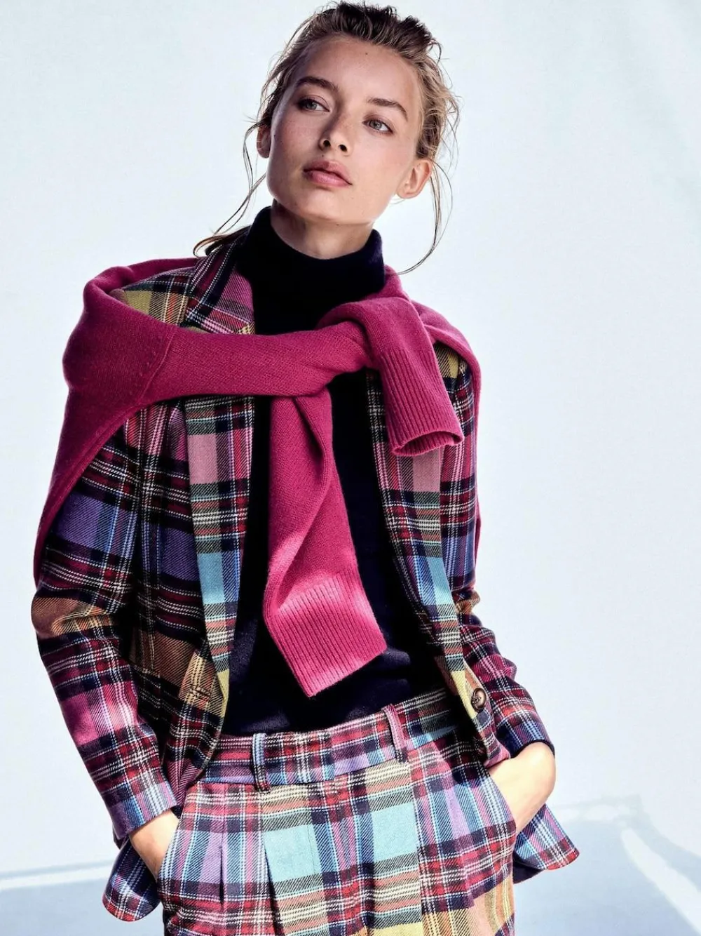 New Boden Red Woodbridge Check Blazer