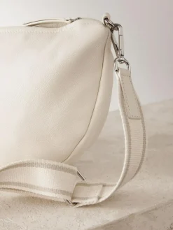 Outlet Next Bone Leather Sling Cross Body Bag