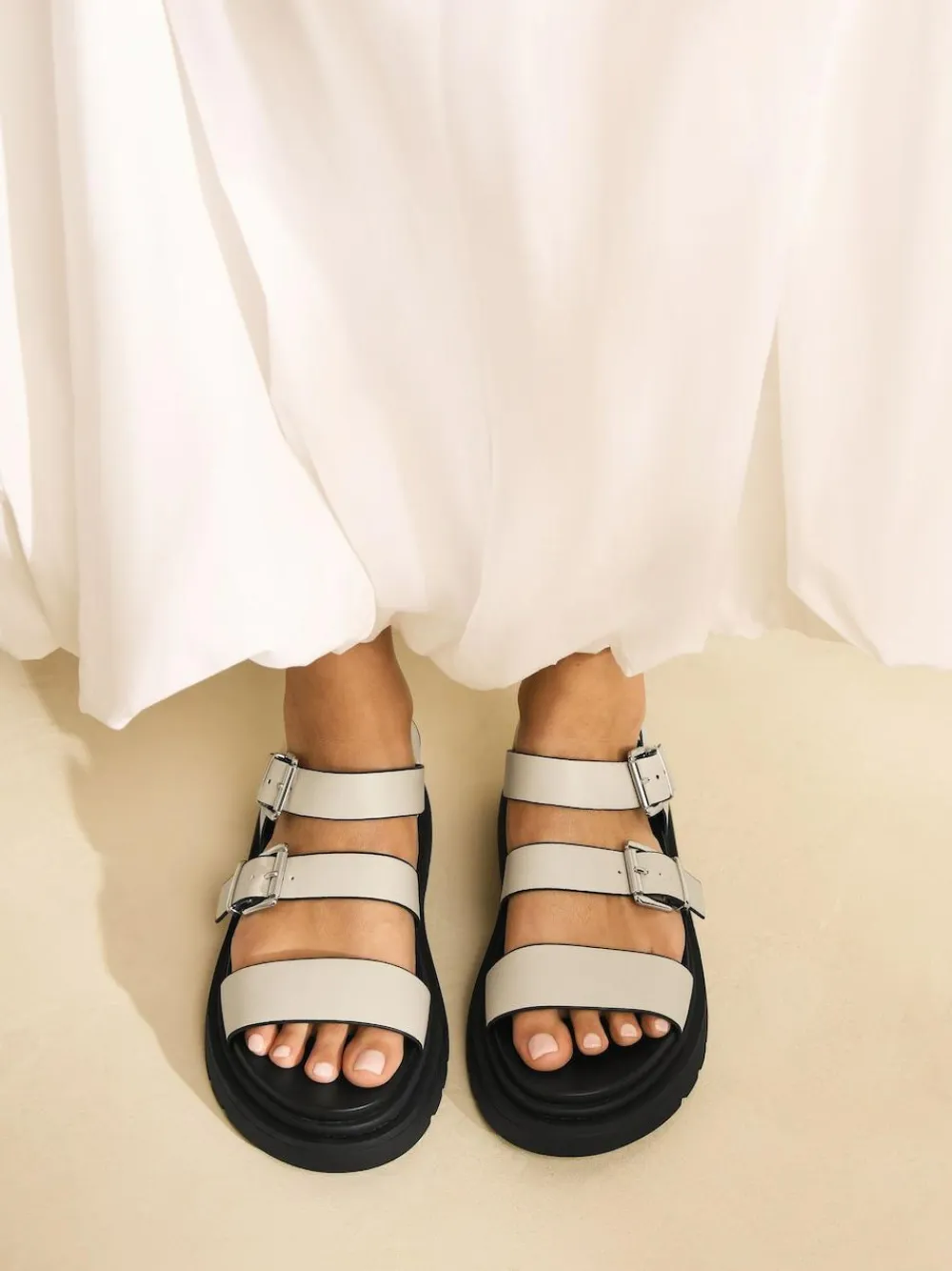 Next Standard/Wide Fit Chunky Buckled Sandals^Women Wide Fit & Extra Wide Fit
