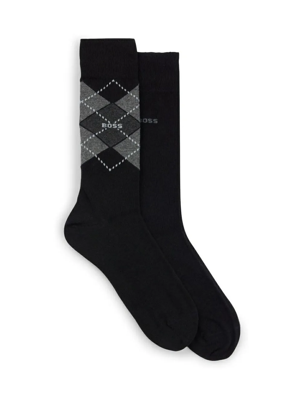 BOSS Black Argyle Logo Socks 2 Pack^ Socks|Socks