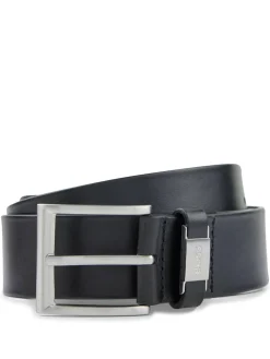 BOSS Brushed Metal Leather Belt^ Belts & Braces