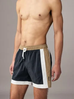 Sale BOSS Black Colour Block Swim Shorts
