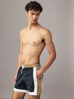 Sale BOSS Black Colour Block Swim Shorts